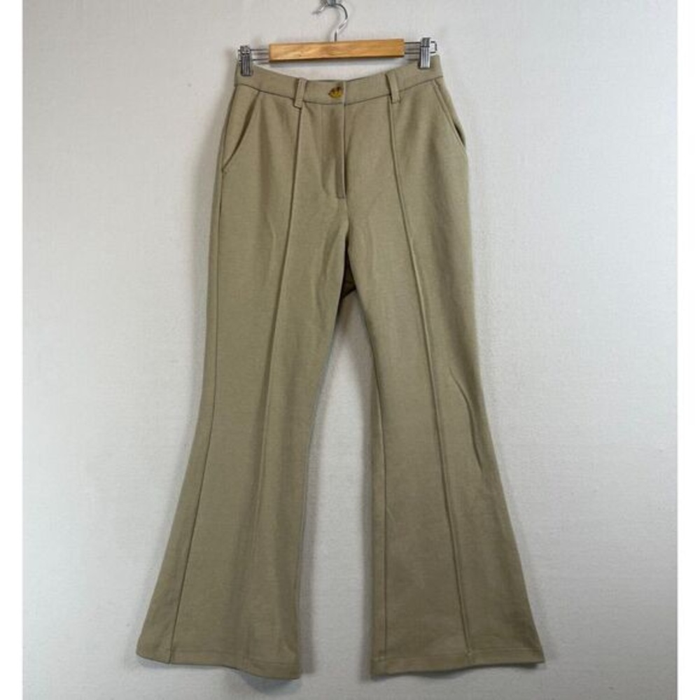 URBAN OUTFITTERS‎ Isabella Ponte High Waist Flare Pants Womens Sz Medium Taupe